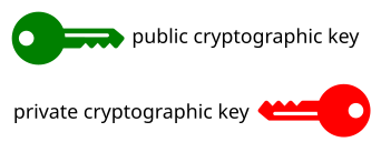 A cryptographic keypair Image