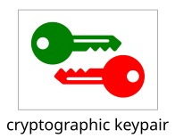 A cryptographic keypair Image